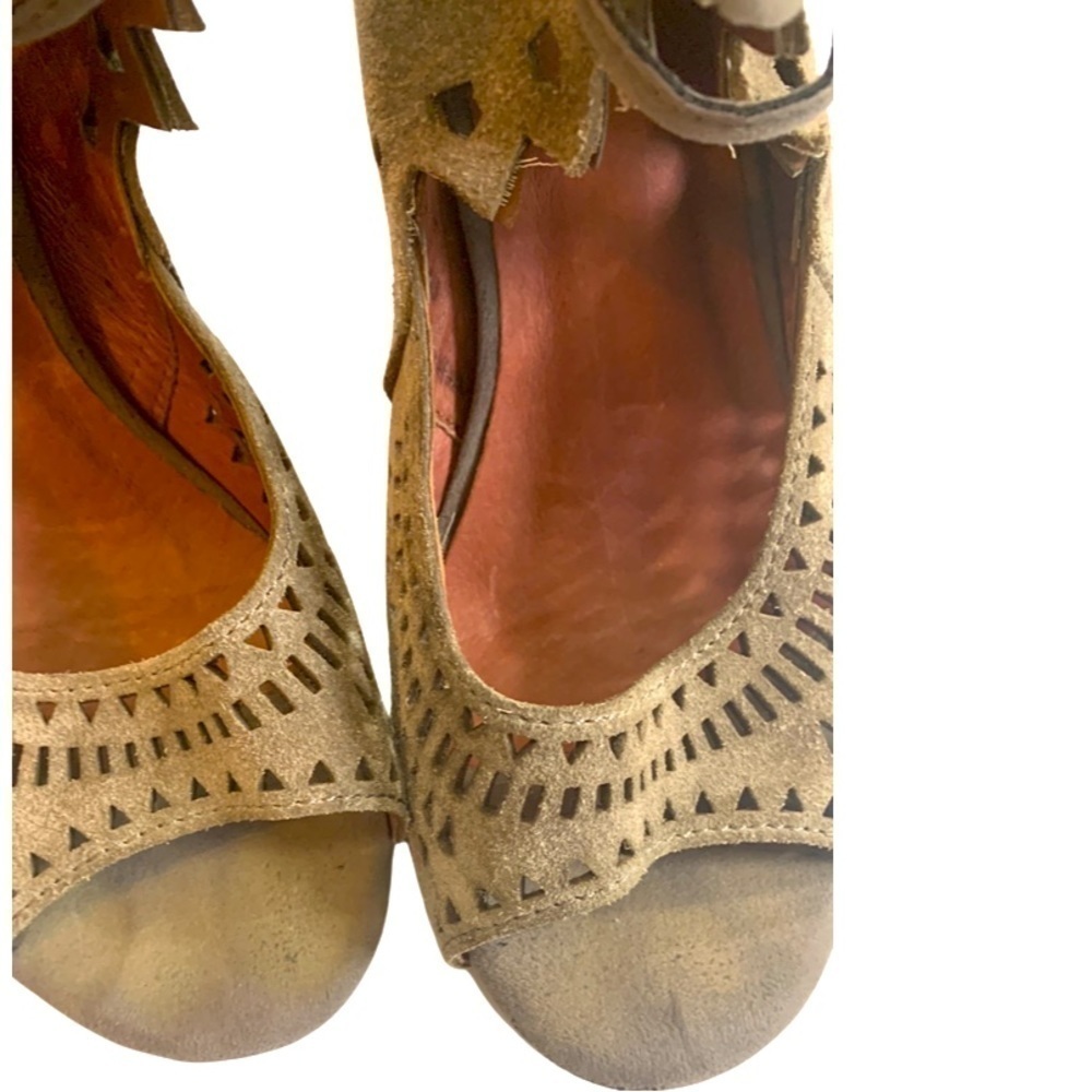 Jeffrey Campbell Cordia Taupe Suede Open Toe Oxfo… - image 5